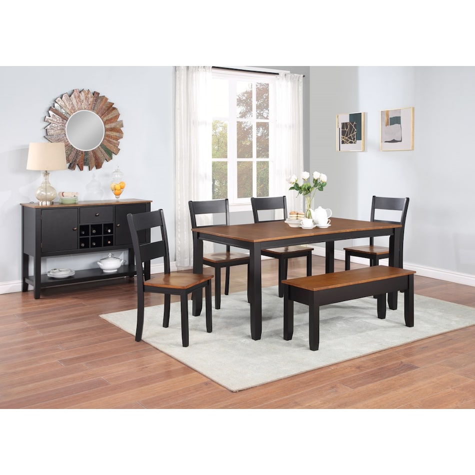 rowan dining black cherry dr bench   