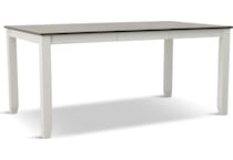 rowan dining two tone dr dining table reg hgt   