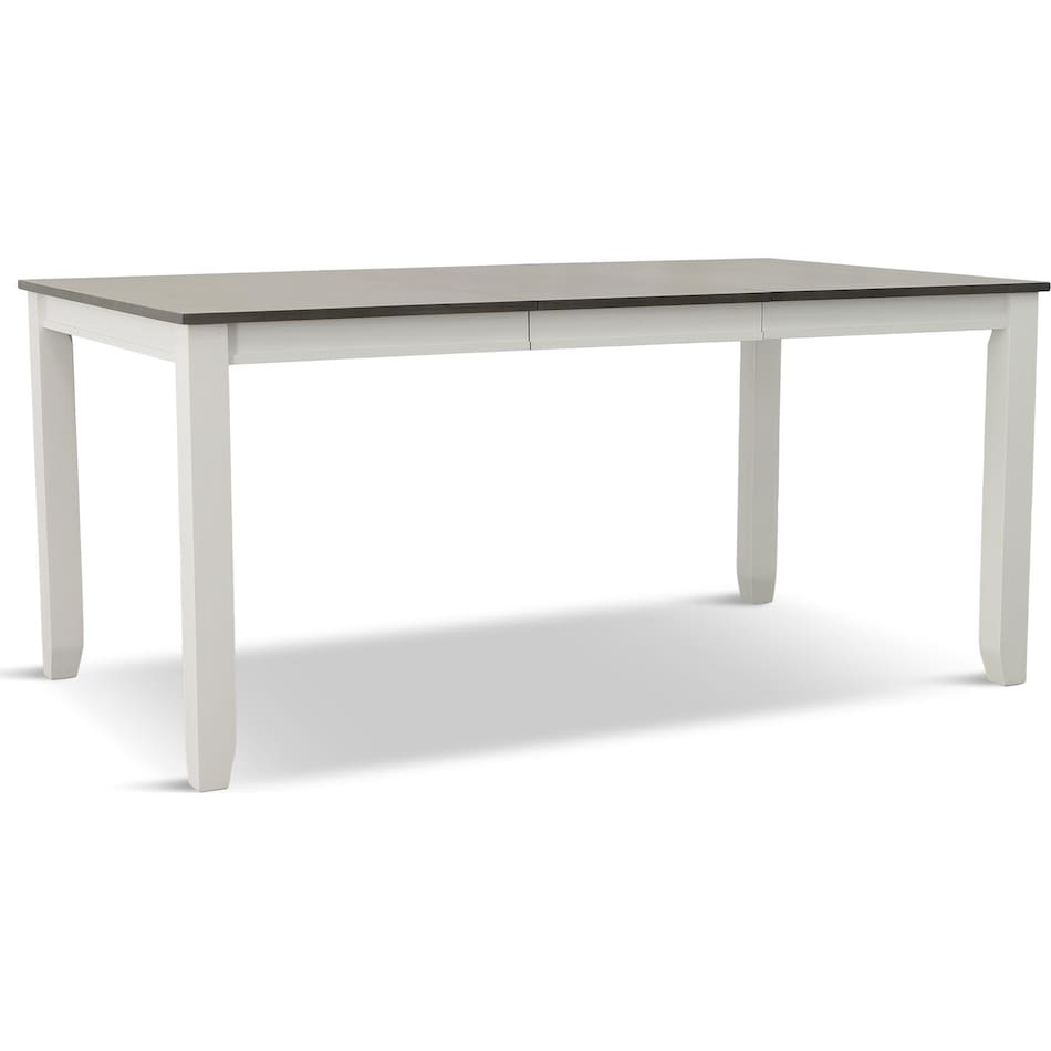 rowan dining two tone dr dining table reg hgt   