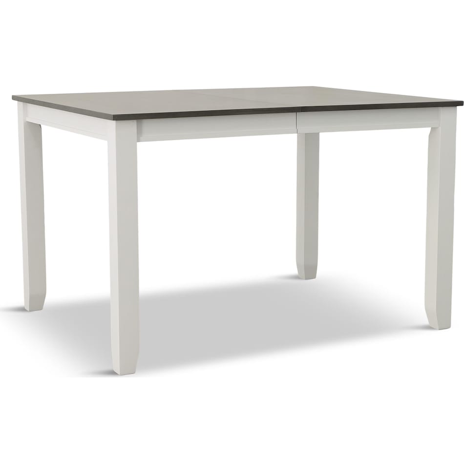 rowan dining two tone dr dining table reg hgt   