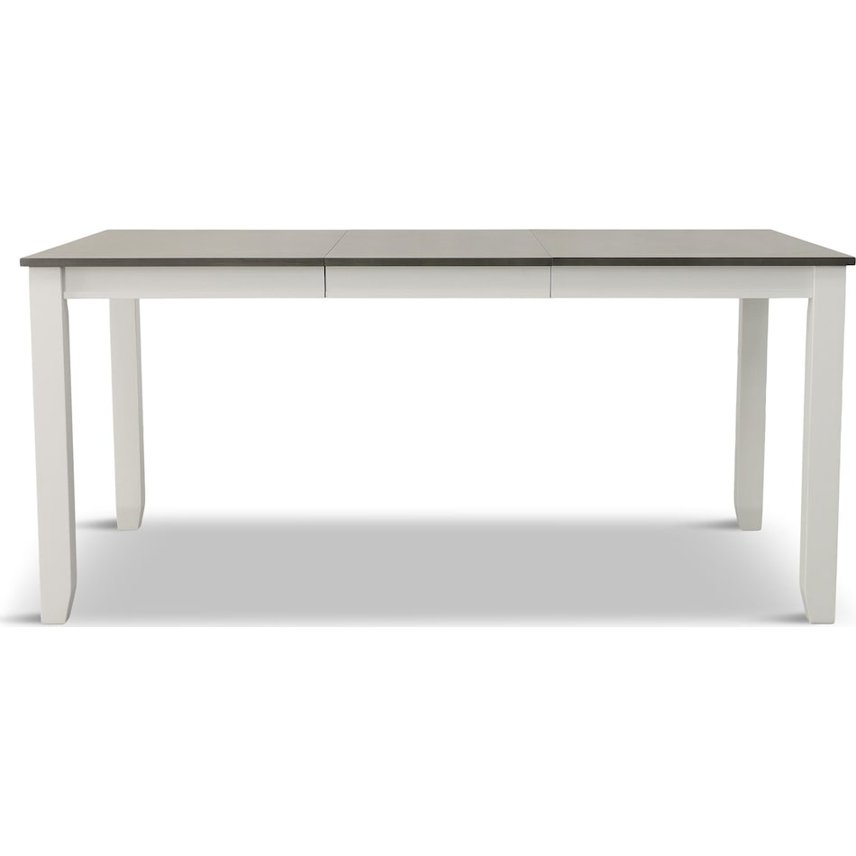 rowan dining two tone dr dining table reg hgt   