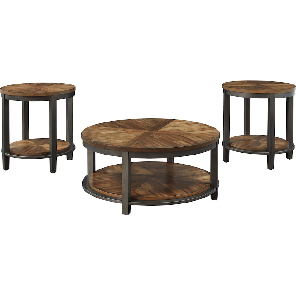 roybeck light brown  pack tables t   