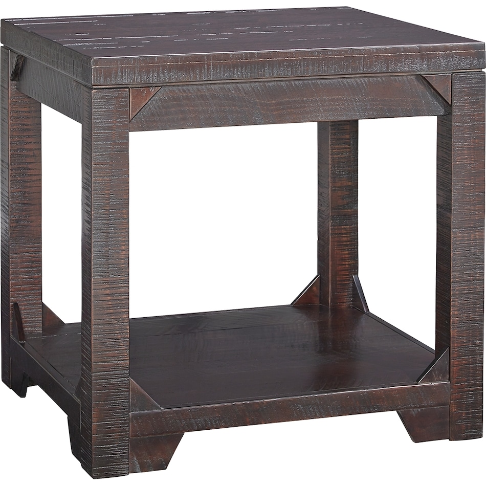 rustic brown end table t   
