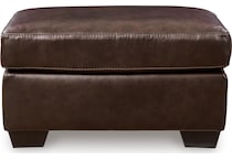 santorine dark brown living room dark brown st stationary leather ottoman   