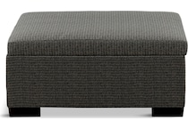 serendipity living room dark gray st stationary fabric ottoman   