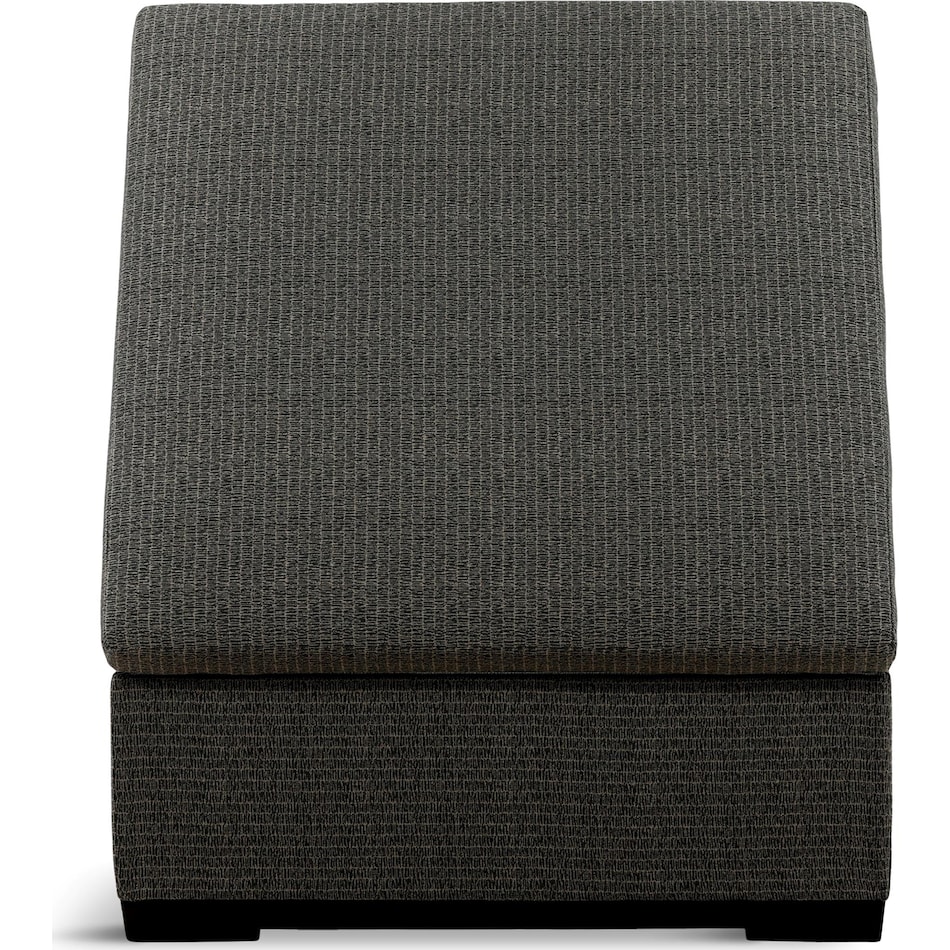 serendipity living room dark gray st stationary fabric ottoman   