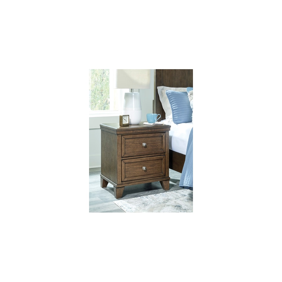 shawbeck bedroom medium brown br master nightstand b   