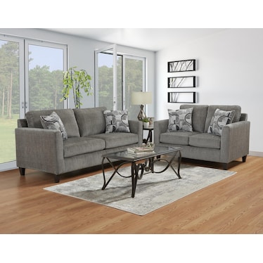 Simmins Sofa and Loveseat