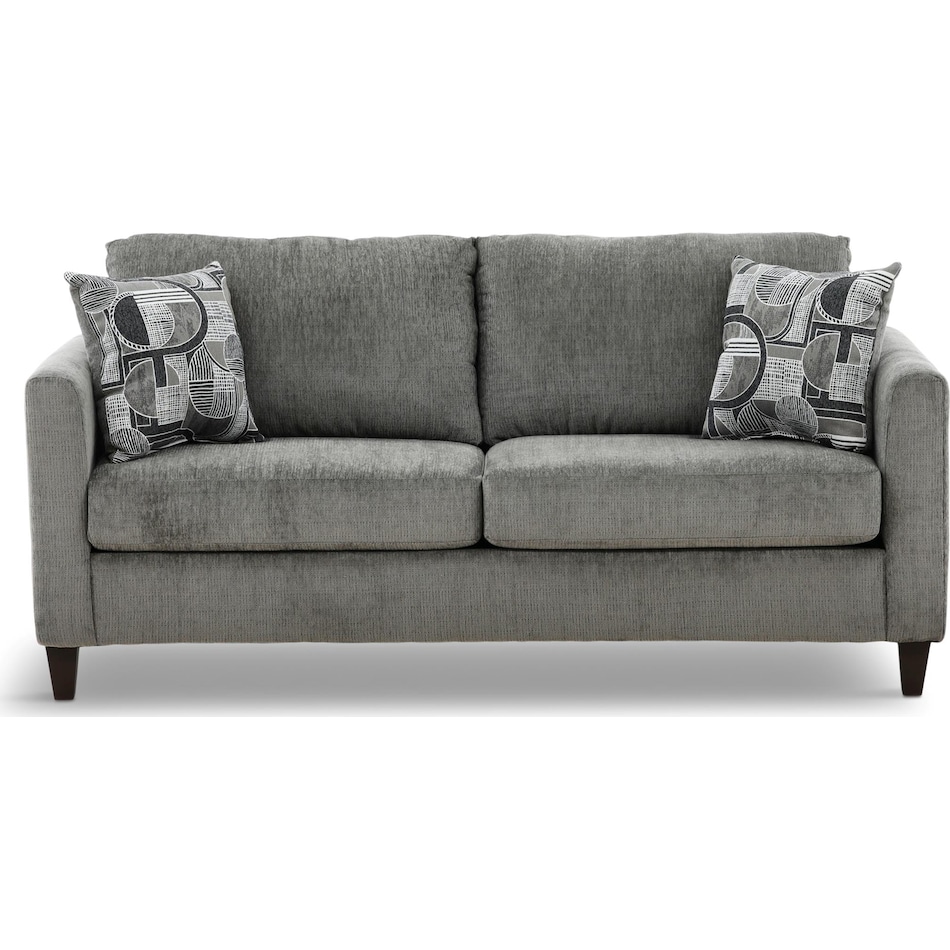 simmins living room dark gray st stationary fabric sofa   