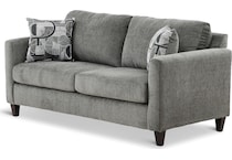 simmins living room dark gray st stationary fabric sofa   