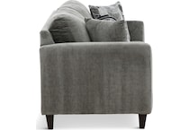 simmins living room dark gray st stationary fabric sofa   