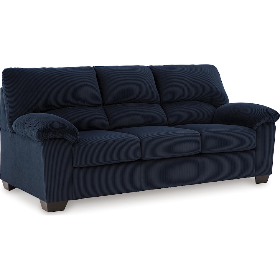 simplejoy navy living room dark blue st stationary fabric sofa   