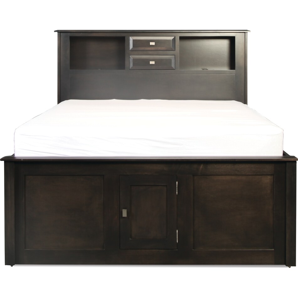 simplicity ii charcoal king bookcase storage bed p  