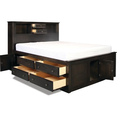 Simplicity II King Bookcase Storage Bed