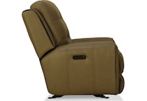 sloan taupe brown leather power recliner   