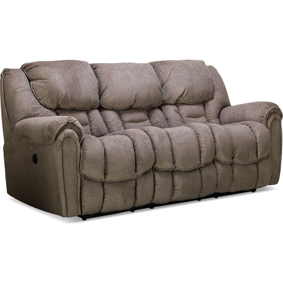 solana brown power reclining sofa   