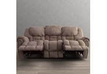 solana brown reclining sofa   