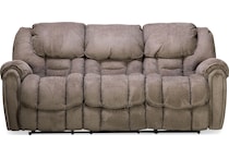 solana brown reclining sofa   