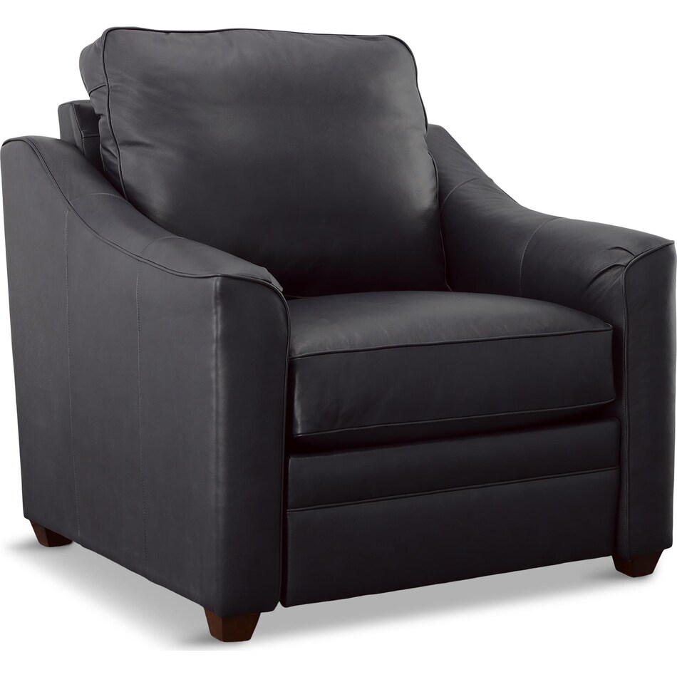 solerno dark blue mt leather recliner manual   