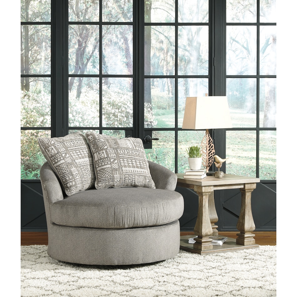 soletren gray st stationary fabric chair   