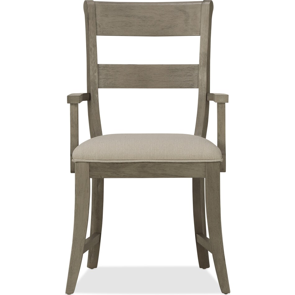 stella dining gray arm chair   