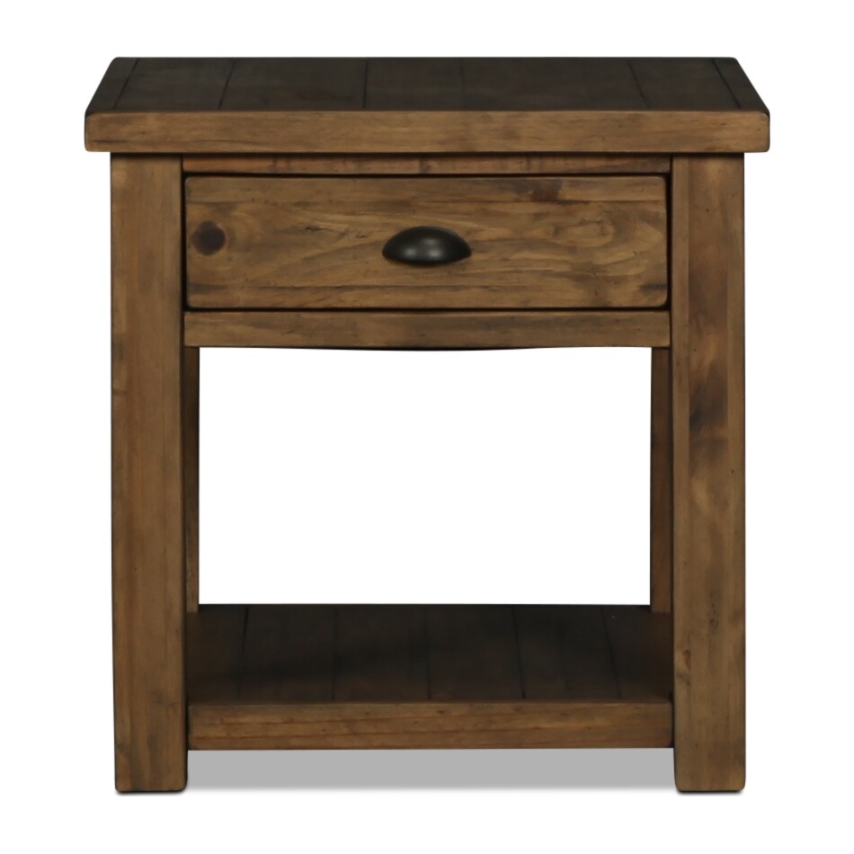 stratton occasional brown end table   