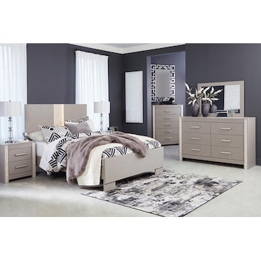 Surancha 4-Piece Queen Panel Bedroom Set