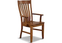 sutter mills dining brown dr arm chair   