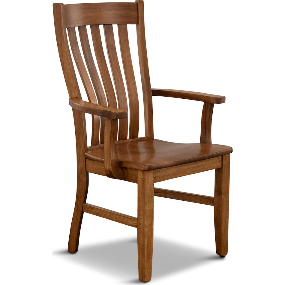 sutter mills dining brown dr arm chair   