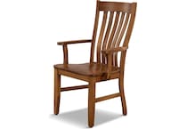 sutter mills dining brown dr arm chair   