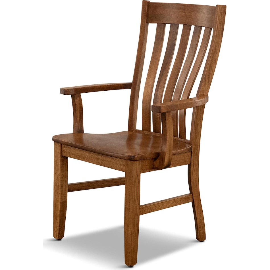 sutter mills dining brown dr arm chair   