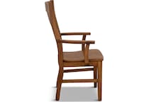 sutter mills dining brown dr arm chair   