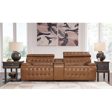 Temmpton 3-Piece Power Reclining Sectional Loveseat with Console