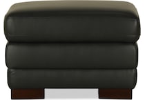the augusta collection navy blue leather ottoman   
