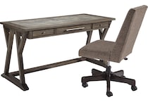 the luxenford home office collection grayish brown of desk h   