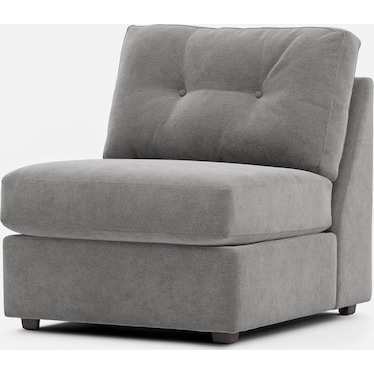 Modular One Armless Chair - Granite
