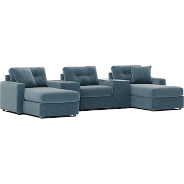 Modular One 5-Piece Theater Sectional - Teal