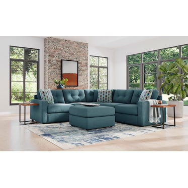 Modular One 5-Piece Sectional - Teal