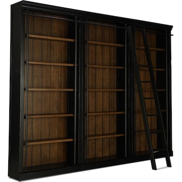 Toulouse Bookcase Wall with Ladder