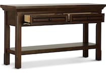 trenton brown oc sofa table   