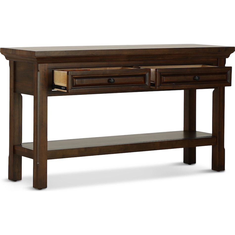 trenton brown oc sofa table   