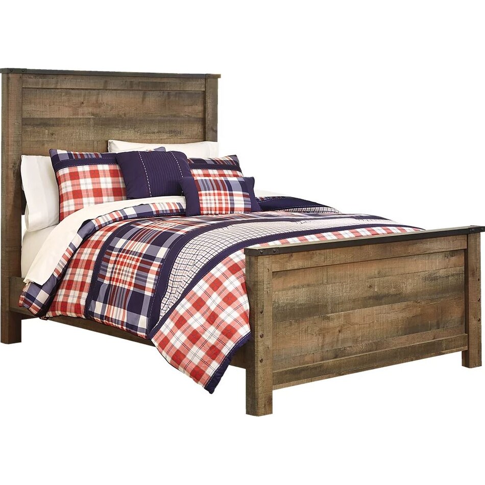 trinell brown full panel bed apk b fpb  