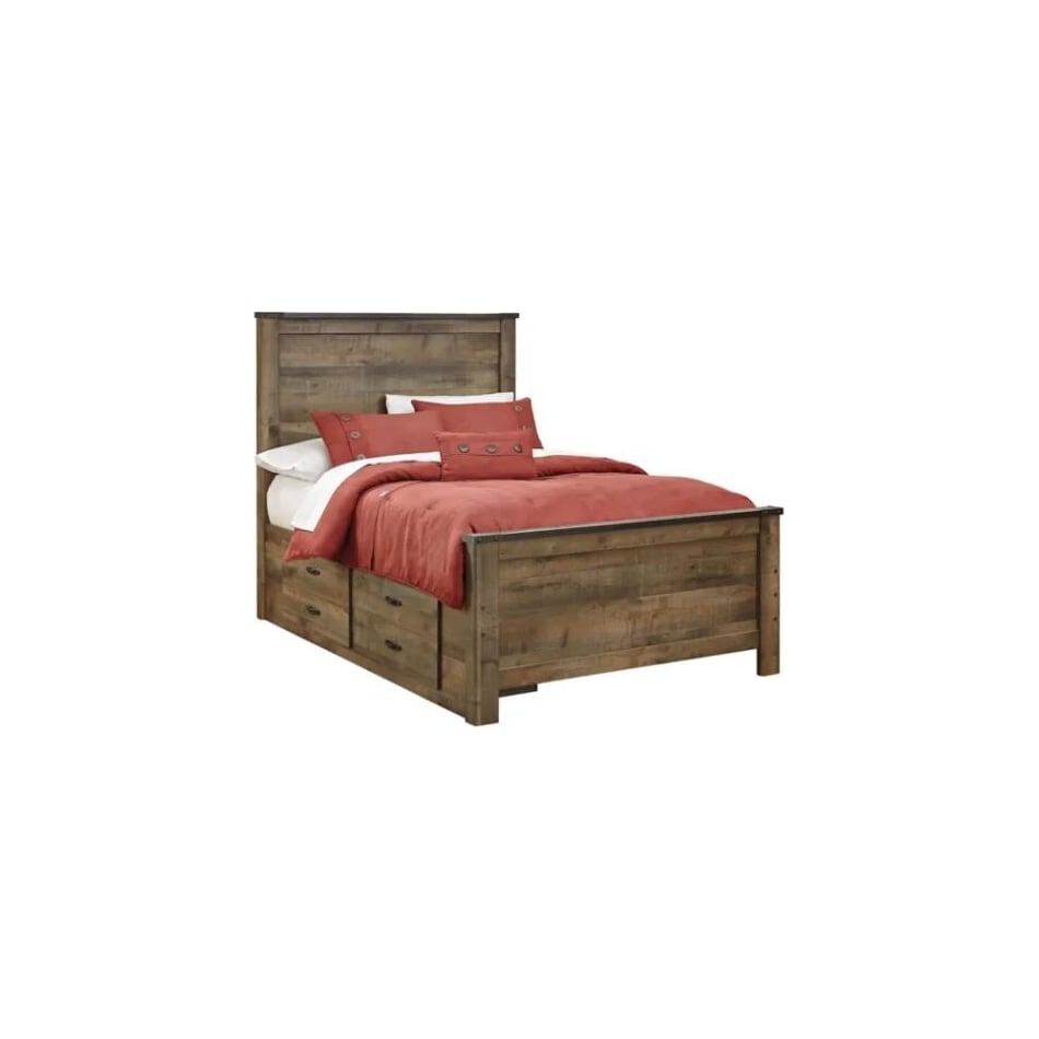 trinell brown full storage bed apk b fpu  