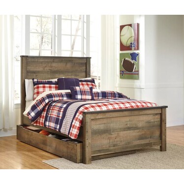 Trinell Full Panel Bed with Large Storage Drawer