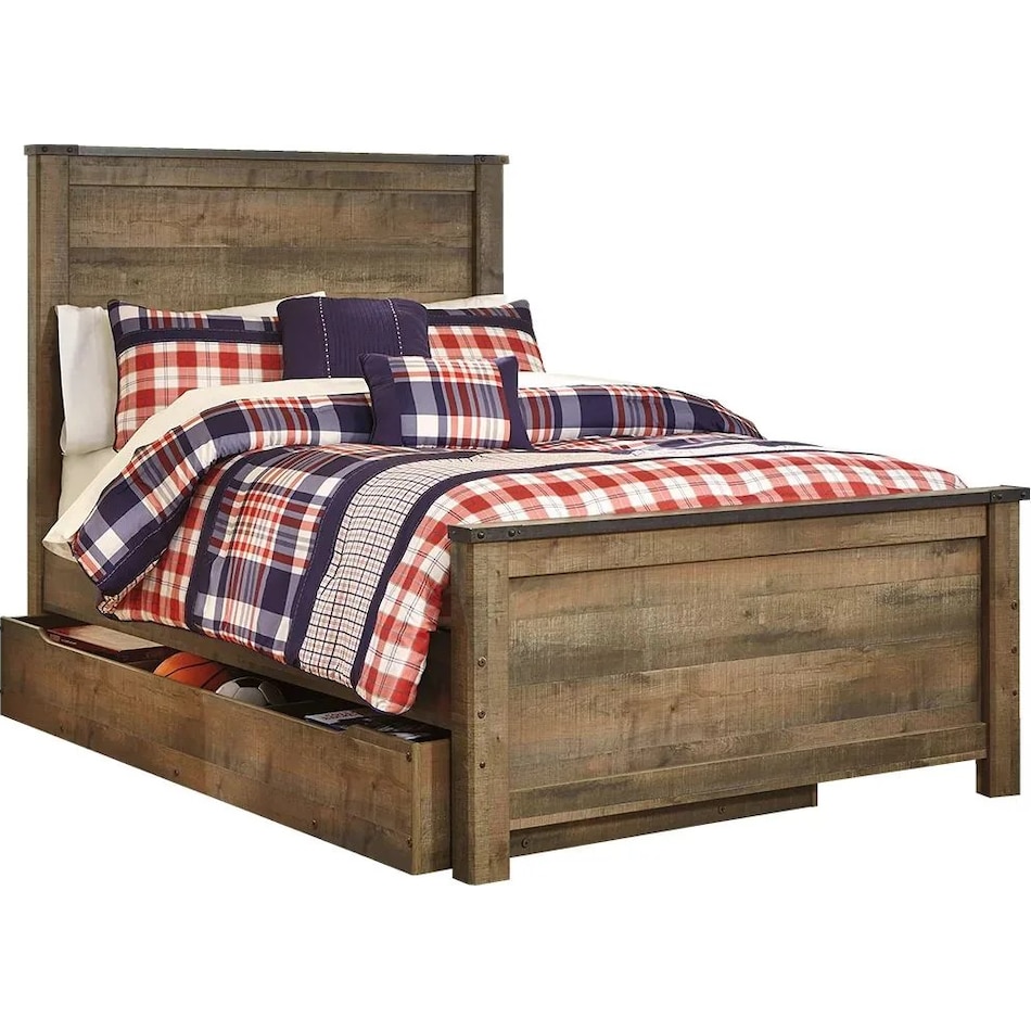 trinell brown full storage bed apk b ftb  