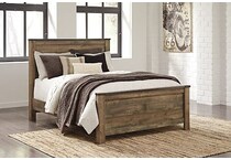 trinell brown king panel bed apk b kpb  