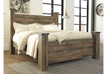 trinell brown king poster bed apk b krb  
