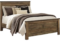 trinell brown queen panel bed apk b qpb  