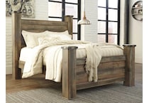 trinell brown queen poster bed apk b qrb  
