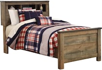 trinell brown twin bookcase bed apk b tbb  